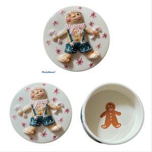 Hartstone Vintage Pottery Gingerbread Boy Trinket Dish